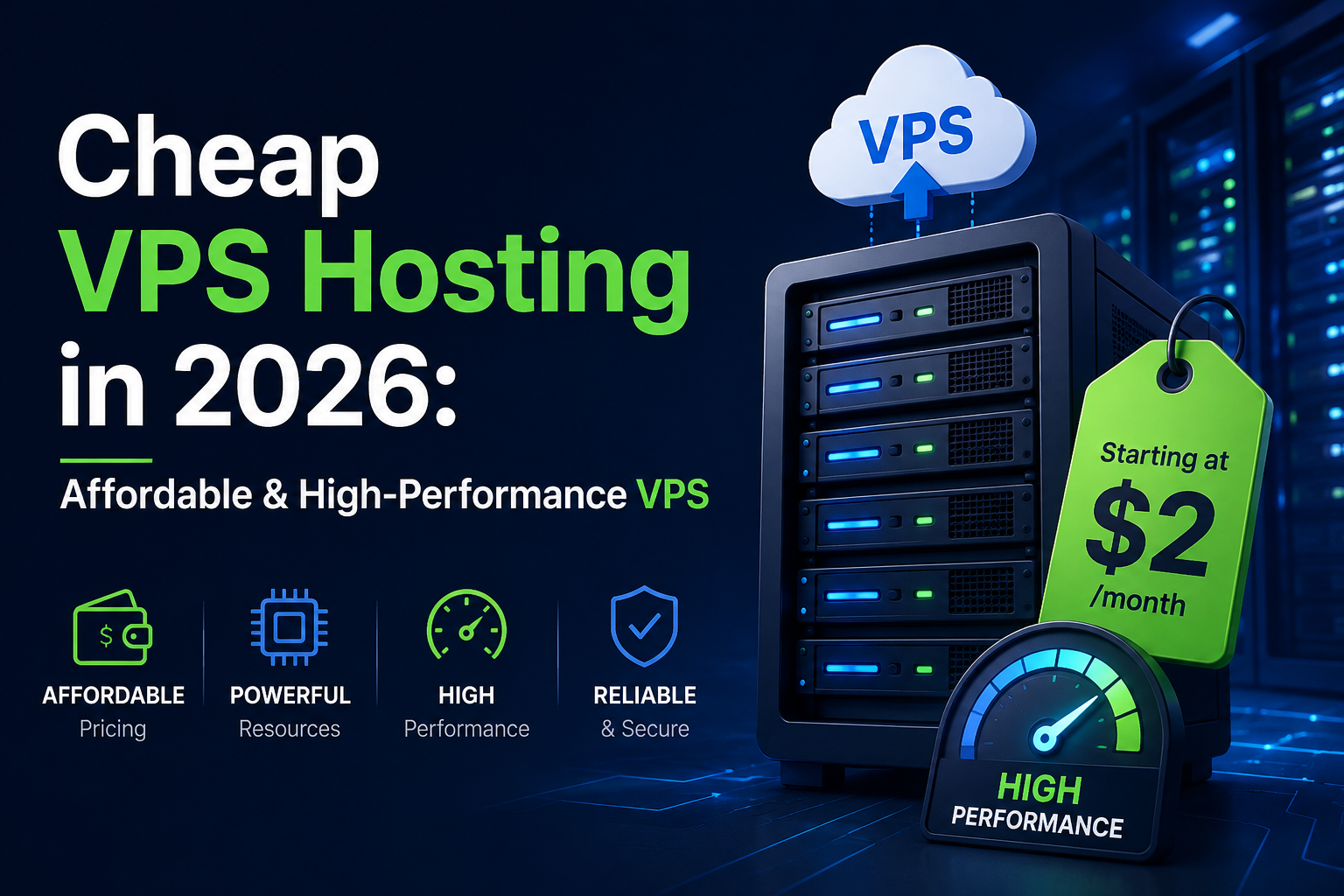 Cheap VPS Hosting in 2026 with affordable and high-performance VPS